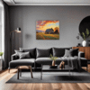 Serene Countryside Sunset Living Room Demo