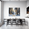 Serene Snowy Pine Forest Dining Room Demo