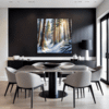 Serene Snowy Pine Forest Dining Room Demo