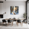 Serene Snowy Pine Forest Dining Room Demo