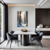 Serene Snowy Pine Forest Dining Room Demo