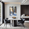 Serene Snowy Pine Forest Dining Room Demo