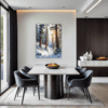 Serene Snowy Pine Forest Dining Room Demo