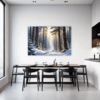 Serene Snowy Pine Forest Dining Room Demo