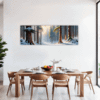 Serene Snowy Pine Forest Dining Room Demo
