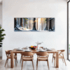 Serene Snowy Pine Forest Dining Room Demo