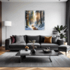 Serene Snowy Pine Forest Living Room Demo