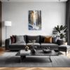 Serene Snowy Pine Forest Living Room Demo