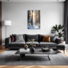 Serene Snowy Pine Forest Living Room Demo