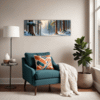 Serene Snowy Pine Forest Living Room Demo