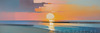Abstract Minimalist Sunrise on a Secluded Beach Printable Art