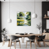 Serene Swans Pond Dining Room Demo