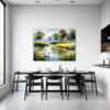 Serene Swans Pond Dining Room Demo