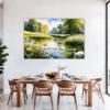 Serene Swans Pond Dining Room Demo