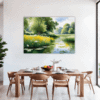 Serene Swans Pond Dining Room Demo