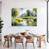 Serene Swans Pond Dining Room Demo