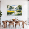 Serene Swans Pond Dining Room Demo