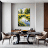 Serene Swans Pond Dining Room Demo