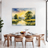 Serene Swans Pond Dining Room Demo