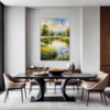 Serene Swans Pond Dining Room Demo