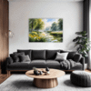 Serene Swans Pond Living Room Demo