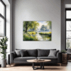 Serene Swans Pond Living Room Demo