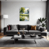 Serene Swans Pond Living Room Demo