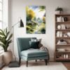 Serene Swans Pond Living Room Demo
