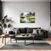 Serene Swans Pond Living Room Demo