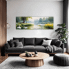 Serene Swans Pond Living Room Demo