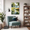 Serene Swans Pond Living Room Demo