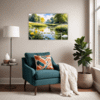 Serene Swans Pond Living Room Demo