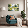 Serene Swans Pond Living Room Demo