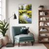 Serene Swans Pond Living Room Demo