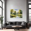 Serene Swans Pond Living Room Demo