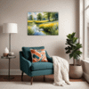 Serene Swans Pond Living Room Demo