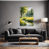 Serene Swans Pond Living Room Demo