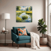 Serene Swans Pond Living Room Demo