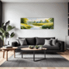Serene Swans Pond Living Room Demo