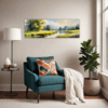 Serene Swans Pond Living Room Demo