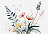 Tranquil Minimalist Nature Art of Serene Wildflowers
