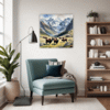 Serene Yak Mountains Living Room Demo