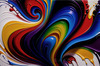Abstract Color Field Art Print Embracing Serenity in Color Exploration