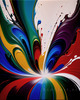 Abstract Color Field Art Print Embracing Serenity in Color Exploration