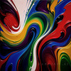 Abstract Color Field Art Print Embracing Serenity in Color Exploration