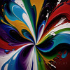 Abstract Color Field Art Print Embracing Serenity in Color Exploration