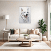 Siberian Husky Abstraction Living Room Demo