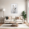 Siberian Husky Abstraction Living Room Demo