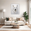 Siberian Husky Abstraction Living Room Demo