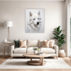 Siberian Husky Abstraction Living Room Demo